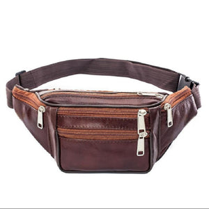 Multi-pocket and Multiple Zipper Belt Bag