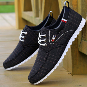 Breathable Casual Canvas Men Driving Shoes
