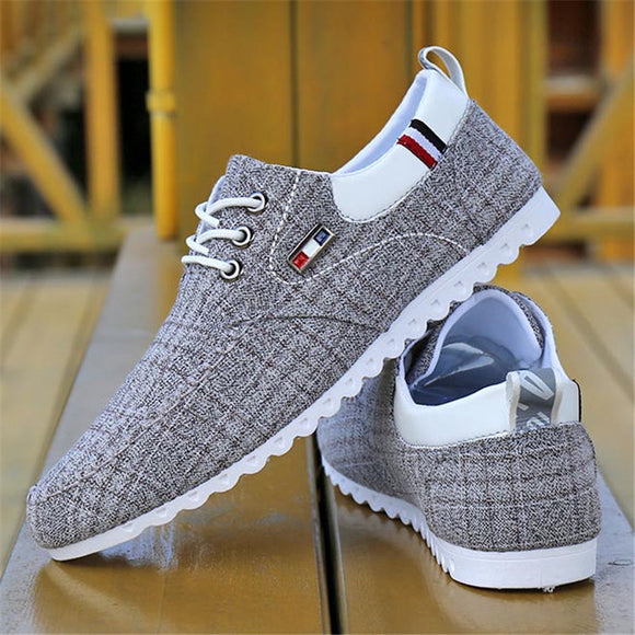 Breathable Casual Canvas Men Driving Shoes