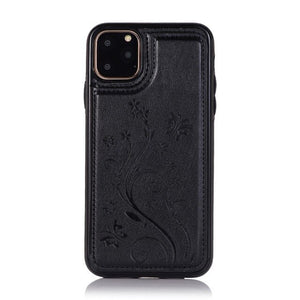 Zicowa Phone Case - Luxury Embossed Flower Leather Case
