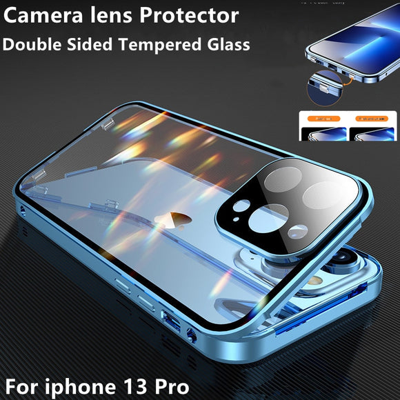 Shockproof Full Lens Protection Buckle Magnetic Clear Phone Case For iPhone 12 13