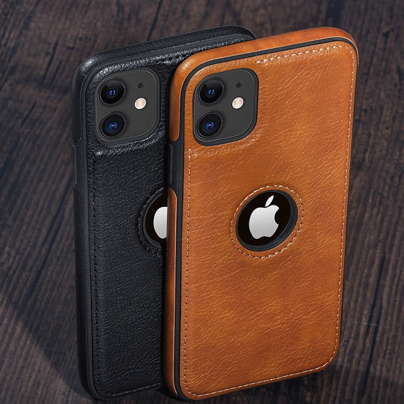 Luxury Business Leather Stitching Case Cover for iphone 12 Series