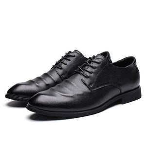 Men Flats Oxford Genuine Leather Dress Shoes