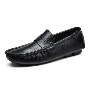 Men Genuine Leather Casual Moccasin Driving Shoes