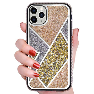 Zicowa Phone Case - Geometric Diamond Glitter Case For iPhone 12 Series