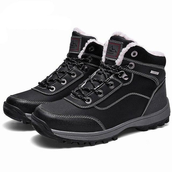 Zicowa Men Shoes - Casual Leather Waterproof Men Winter Shoes
