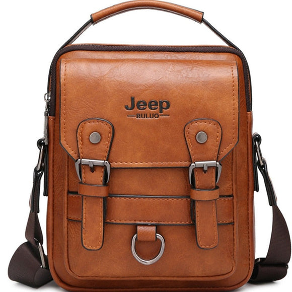 Men Leather Multi-function Business Handbags