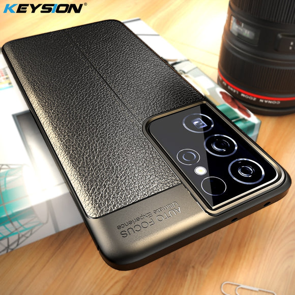 Zicowa Phone Case - Luxury Leather texture soft silicone Phone Back Cover for Samsung S21 Ultra S21+