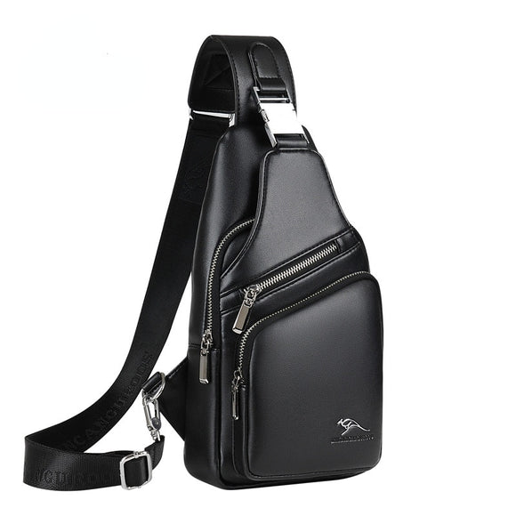 Leather Sling Side Male Crossbody Bags