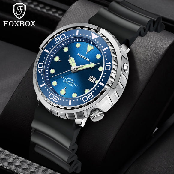 Luxury Silicone Men Quartz Date Clock Waterproof Wristwatch