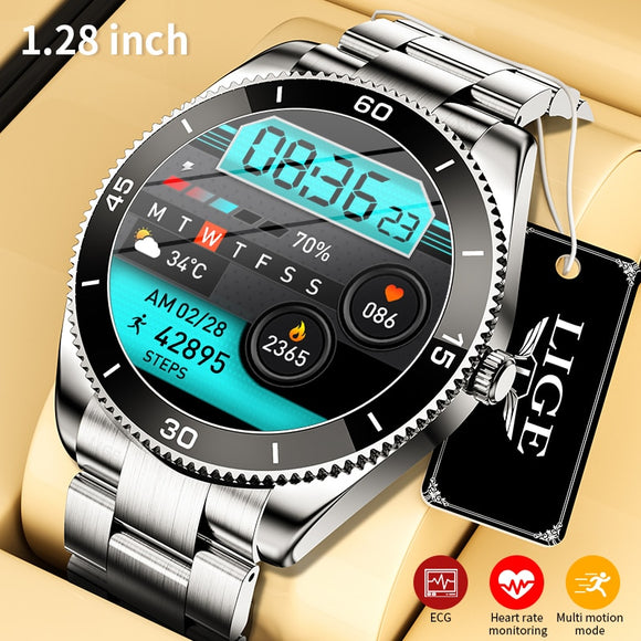 HD Full Touch Heart Rate ECG Waterproof Smart Watches