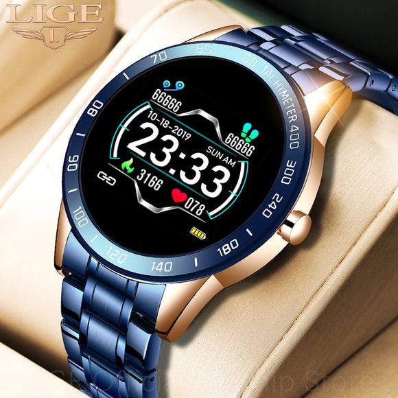 Fashion Steel Waterproof Bluetooth Smartwatch