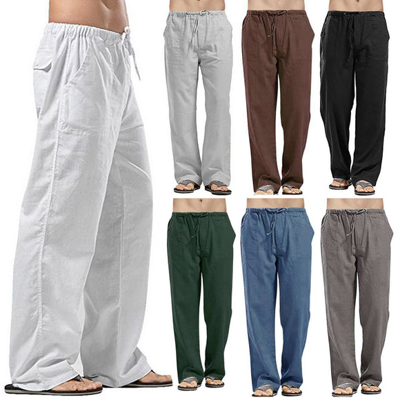 Oversize Linens Streetwear 2022 Male Spring Summer Pants