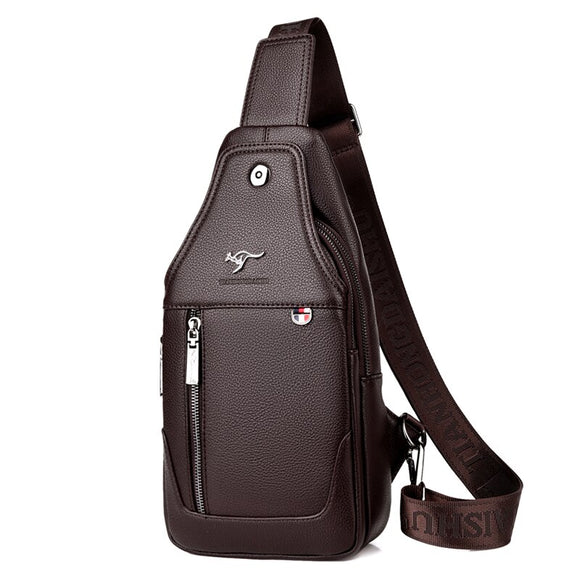 Brand Chest Pack Leather Messenger Bag