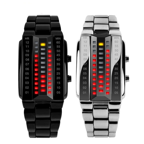 Waterproof Men Stainless Steel LED Electronic Watches