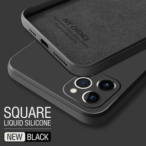 Zicowa Phone Case - Original Square Liquid Silicone Phone Case For iPhone 12 Series