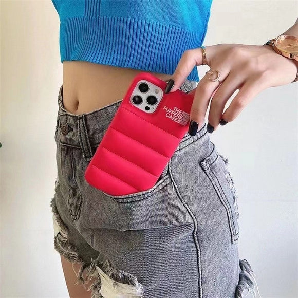 cotton-filled personality air Leather Style Case For Iphone Series