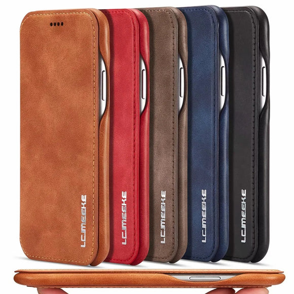 Zicowa Phone Case - Luxury Ultra Thin Leather Case Flip Cover For Samsung