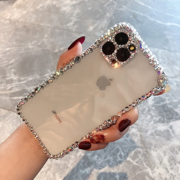 Zicowa Phone Case - Bling Rhinestone Gem diamond Soft phone case for iphone 12 Series