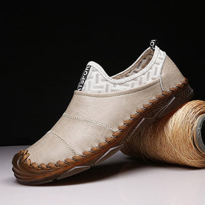 Zicowa Men Shoes - Light Handmade sewing Male Slip-on Shoes