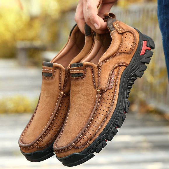 Men Casual Outdoor 100% Genuine Leather Shoes(Buy 2 Get Extra 10% OFF,Buy 3 Get Extra 15% OFF)