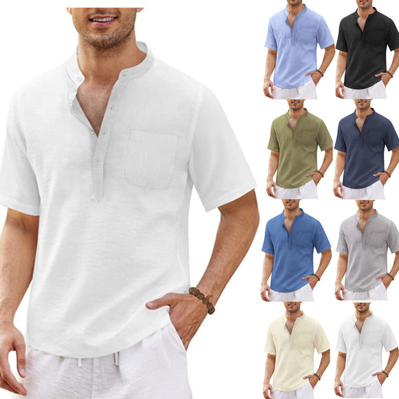 New Short Sleeve Breathable Style Solid Casual Streetwear