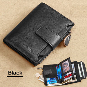 Men's Multi Function Vintage Business Leather Short Wallet