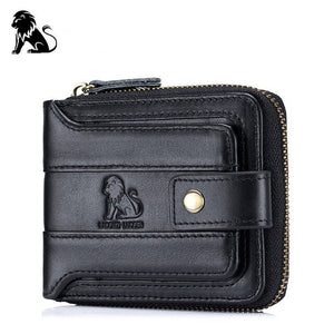 Men's Vintage Leather Rfid Wallet Multifunction Storage Bag