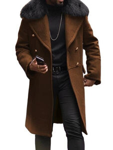 Men's Casual Wool Tweed Solid Color Jacket