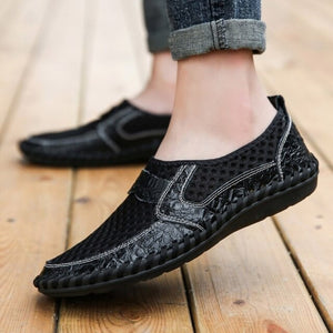Mens Casual Breathable Leather Shoes