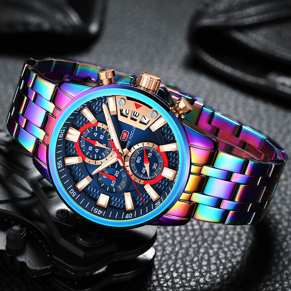 Luxury Rainbow Fashion Chronograph Sport Watch