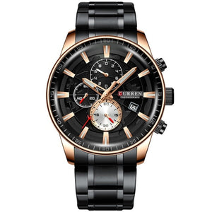 Luxury Casual Chronograph Quartz Wristwatch for Male