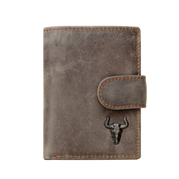 Crazy Horse Designer Leather Male Wallet