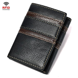 RFID Blocking Genuine Leather Wallet for Men