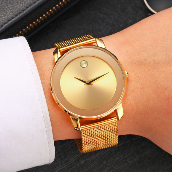 Luxury Gold Ultra-thin Watch for Men