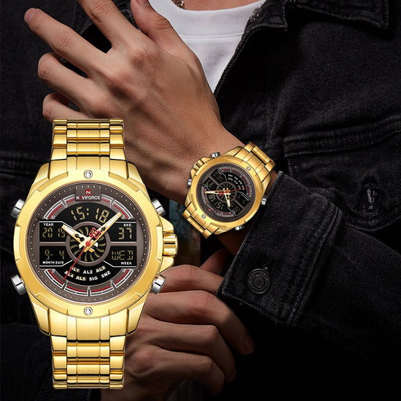Men Digital Chronograph Fashion Sport Quartz Wrist Watch