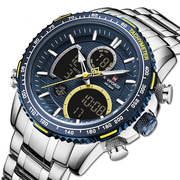 Luxury Digital Chronograph Quartz Wristwatch