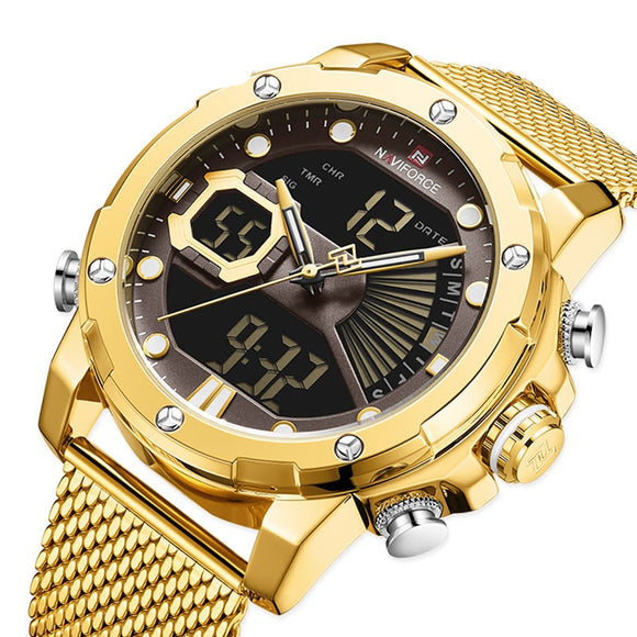 Luxury Quartz Dual Display Military Sports Wrist Watch