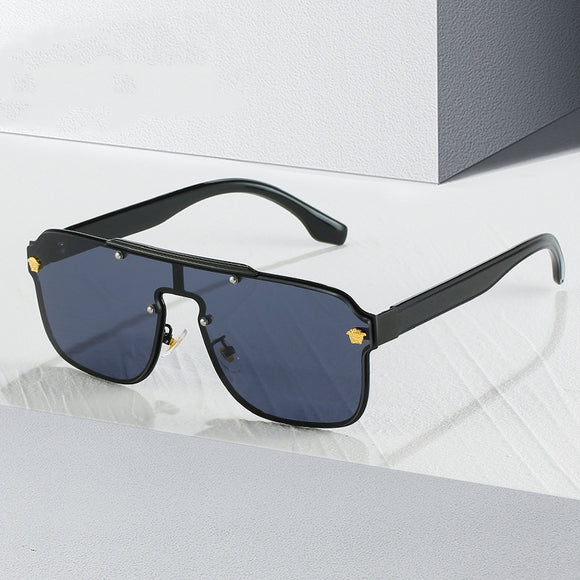Big Frame Oversize Polygon Metal Sunglasses