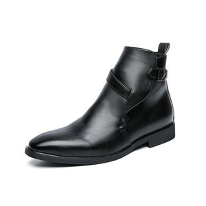 Zicowa Men Shoes - Fashion Men's Handmade Leather Classic Buckle Boots