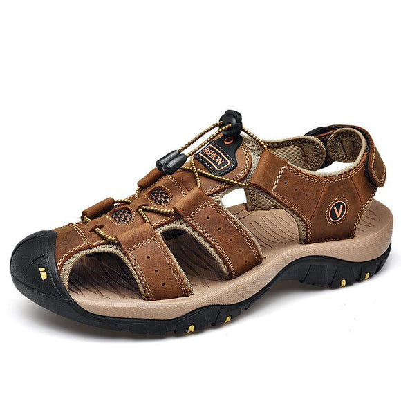 Fashion Outdoor Casual Genuine Leather Men Sandals