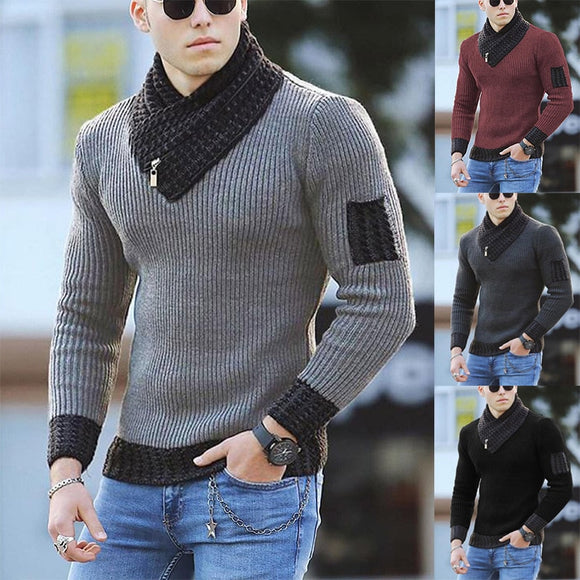 New Men Casual Slim Knitted Pullover