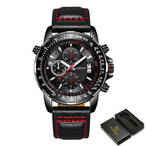 Men Sports Chronograph Waterproof Nylon Leather Wristwatches