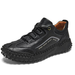 Outdoor Men's Leather Casual Walking Sneakers