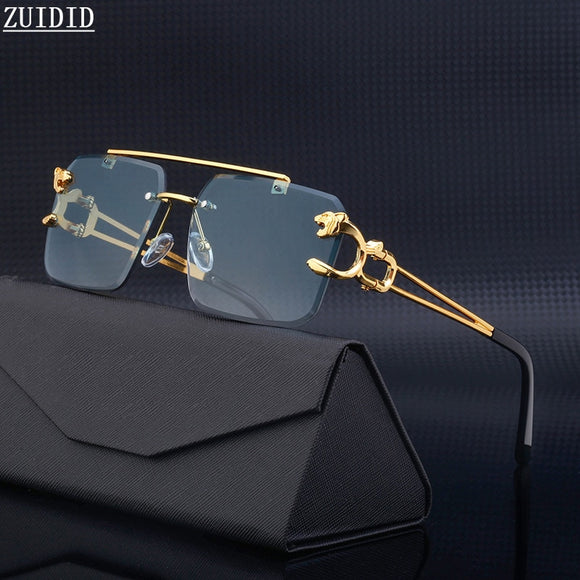 New Retro Rimless Sunglasses For Men