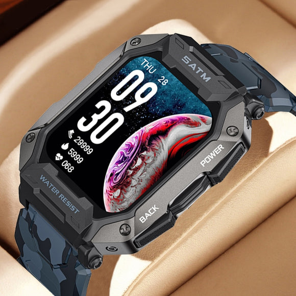 Bluetooth Full Touch Screen 5ATM Waterproof Watches