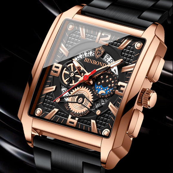 Top Brand Luxury Rose Gold Stainless Steel Quartz Watch