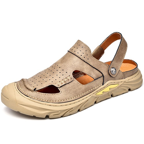 Zicowa Men Shoes - New Summer Genuine Leather Men Sandals