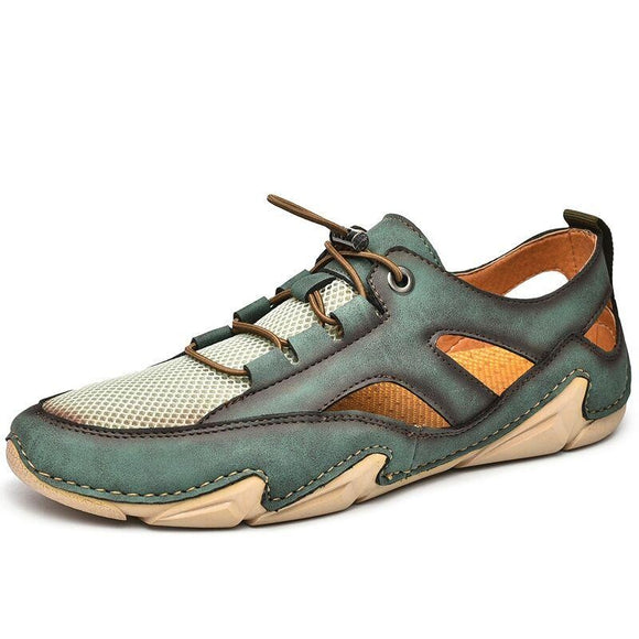 Zicowa Men Shoes - New Split Leather Roman Men's Sandals