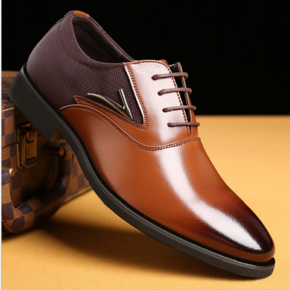 Business Style Solid Plus Size Men Dress Shoes